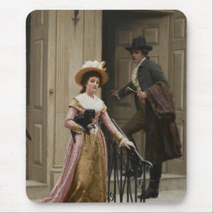 Meine Nachbarin nebenan (Flirting Couple) (Schönhe Mousepad