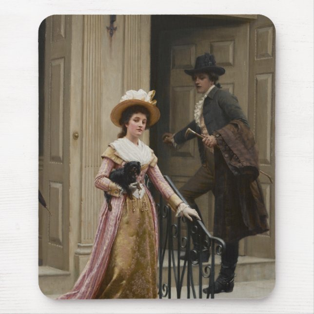 Meine Nachbarin nebenan (Flirting Couple) (Schönhe Mousepad (Vorne)