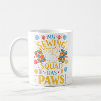 Meine Nähgruppe hat Pfoten Lustige Katzenquilten Kaffeetasse