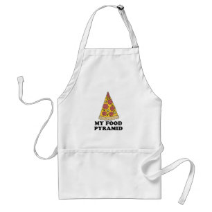 Meine Nahrungsmittelpyramide-Pizza-Cartoon-Schürz Schürze