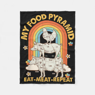 Meine Nahrungspyramide isst Fleisch wiederholt Ret Fleecedecke