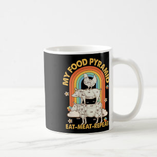 Meine Nahrungspyramide isst Fleisch wiederholt Ret Kaffeetasse