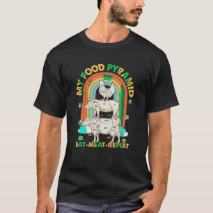 Meine Nahrungspyramide isst Fleisch wiederholt Ret T-Shirt