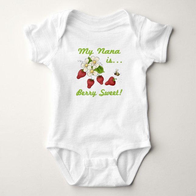 Meine Nana ist Beeren-Bonbon Baby Strampler (Vorderseite)