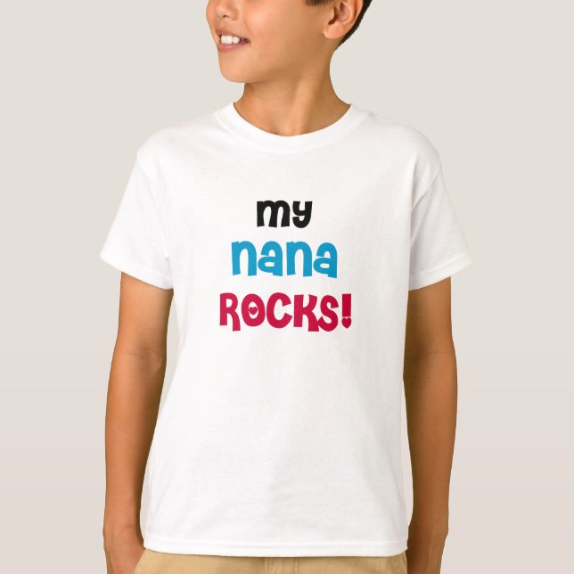 Meine Nana Rocks T - Shirt und Geschenke (Vorderseite)