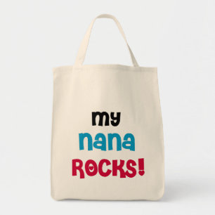 Meine Nana Rocks T - Shirt und Geschenke Tragetasche