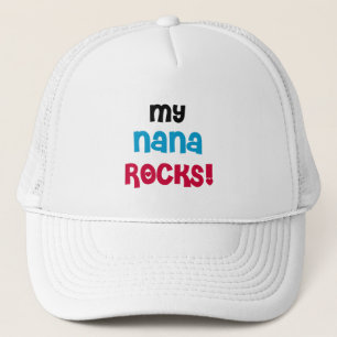 Meine Nana Rocks T - Shirt und Geschenke Truckerkappe