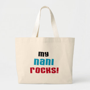 Meine Nani Rocks T - Shirt und Geschenke Jumbo Stoffbeutel