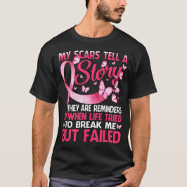 Meine Narben erzählen ein Niedliches Brustkrebsbew T-Shirt