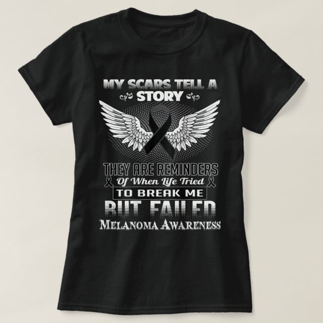 Meine Narben erzählen eine Geschichte T-Shirt (Design vorne)