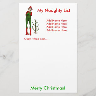 Meine Naughty-Liste Briefpapier
