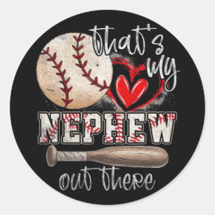 Meine Nephefrau da draußen Baseball Tante Tantenta Runder Aufkleber