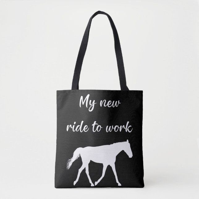 Meine neue Reise zur Arbeit bei Pferdefreude Tasche (Vorderseite)