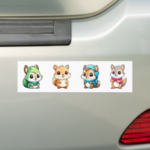 Meine niedlichen Eichhörnchen Autoaufkleber