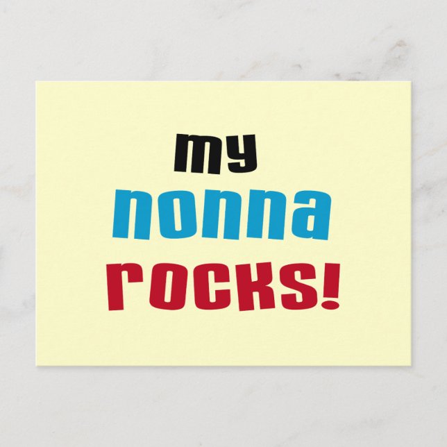 Meine Nonna Rocks T - Shirt und Geschenke Postkarte (Vorderseite)
