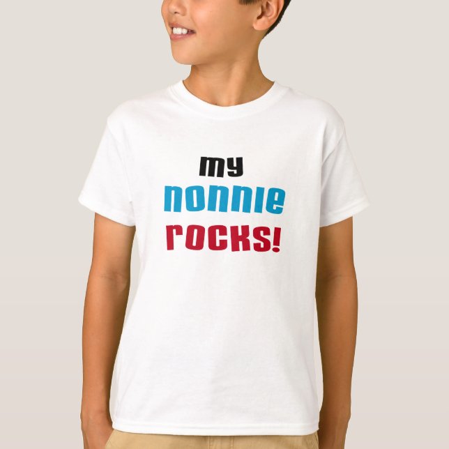 Meine Nonnie Rocks T - Shirt und Geschenke (Vorderseite)
