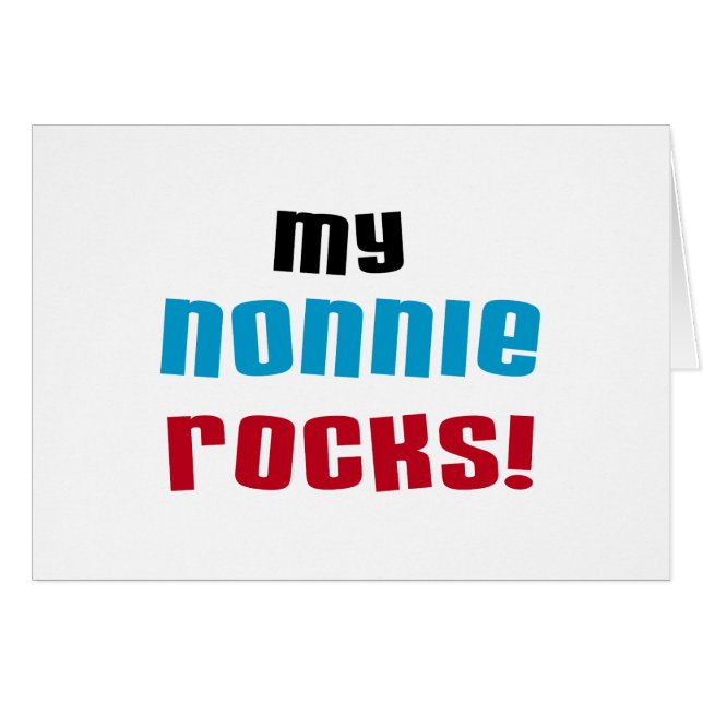 Meine Nonnie Rocks T - Shirt und Geschenke (Vorderseite (Horizontal))