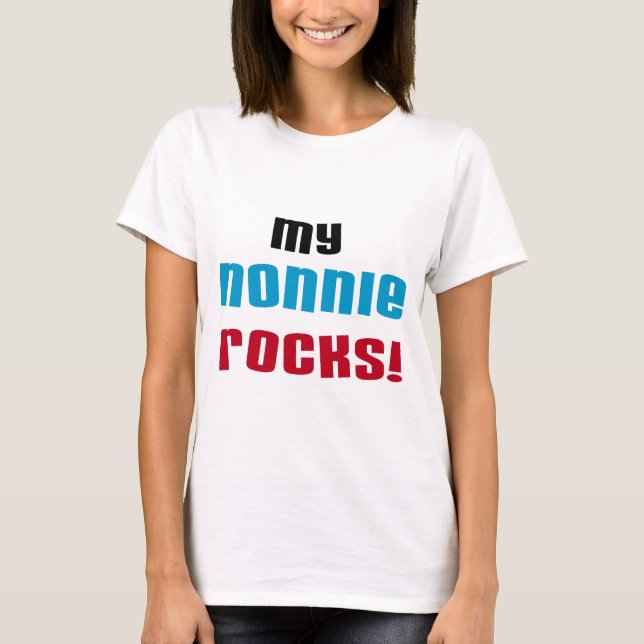 Meine Nonnie Rocks T - Shirt und Geschenke (Vorderseite)