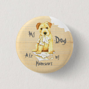 Meine Norfolk Terrier Ate Meine Hausaufgaben Button