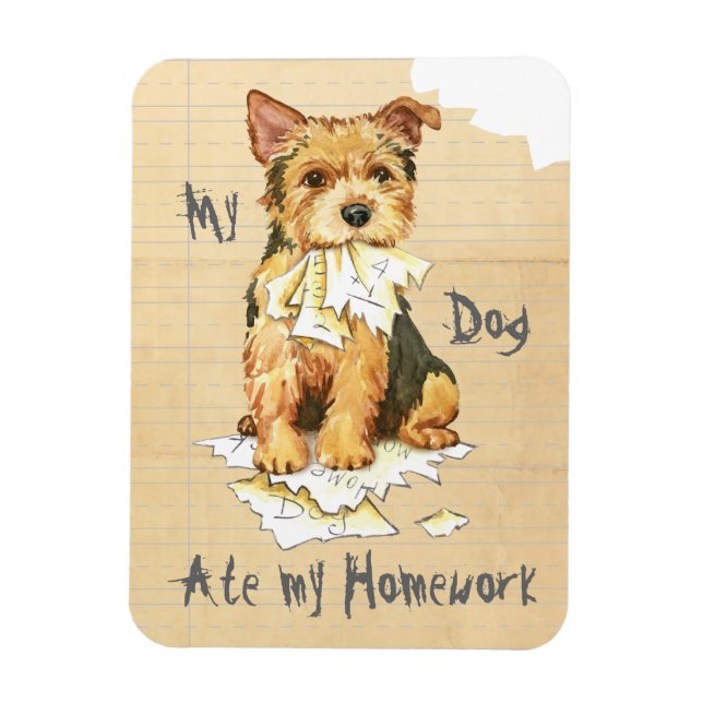 Meine Norwich Terrier Ate meine Hausaufgaben Magnet (Vertikal)