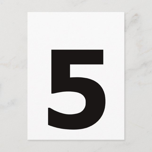 Meine Nummer ist 5! Postkarte (Vorderseite)