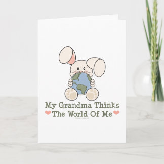 Meine Oma denkt, die Welt von mir sei Grußkarte Karte