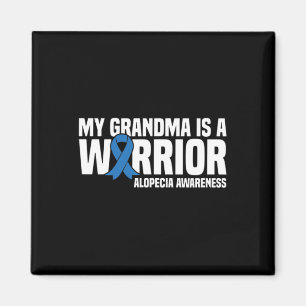 Meine Oma ist ein Warrior Blue Ribbon Alopecia Awa Magnet