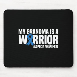 Meine Oma ist ein Warrior Blue Ribbon Alopecia Awa Mousepad