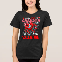 Meine Oma ist mein Valentinstag und mein Herz Tri-Blend Shirt