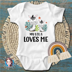 Meine Oma liebt mein Zebra Baby Strampler