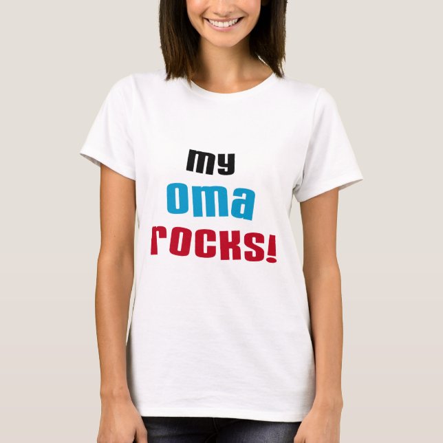 Meine Oma Rocks T - Shirt und Geschenke (Vorderseite)