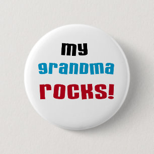 Meine Oma Rocks T - Shirt und Geschenke Button