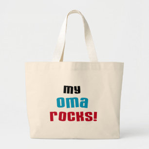 Meine Oma Rocks T - Shirt und Geschenke Jumbo Stoffbeutel