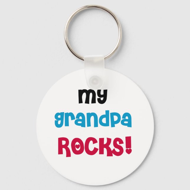 Meine Opa Rocks Tshirts und Geschenke Schlüsselanhänger (Vorderseite)
