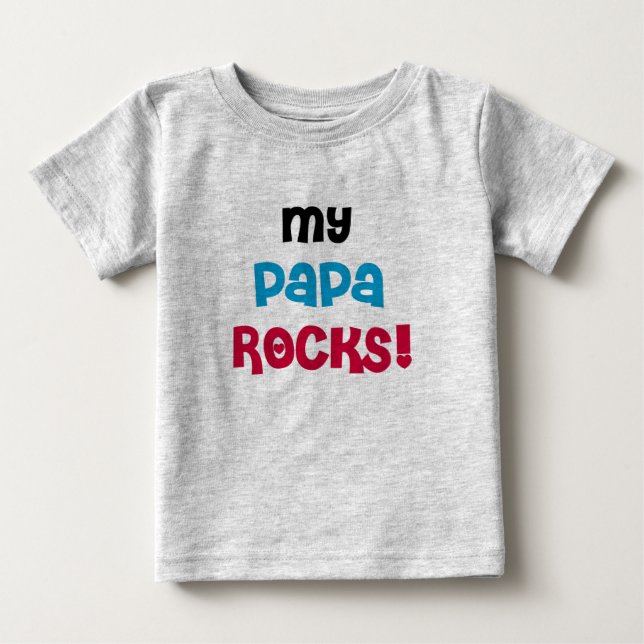 Meine Papa-Felsen Baby T-shirt (Vorderseite)