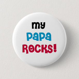 Meine Papa Rocks Tshirts und Geschenke Button