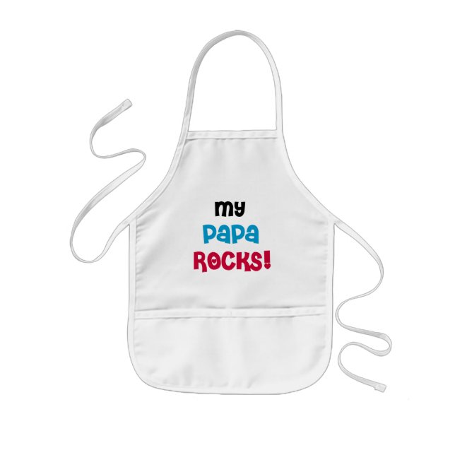 Meine Papa Rocks Tshirts und Geschenke Kinderschürze (Vorne)
