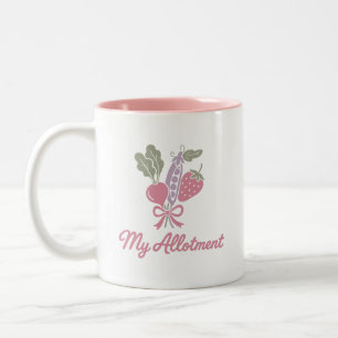Meine Parzellen-Pastell-Gemüse-Illustration Zweifarbige Tasse