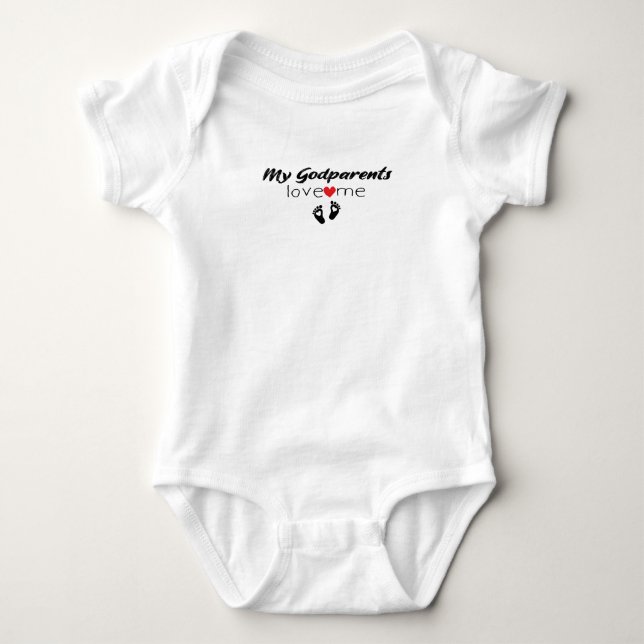 Meine Pateneltern Liebe mir Godeltern Baby, Padele Baby Strampler (Vorderseite)