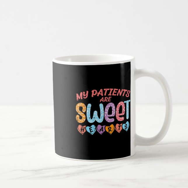 Meine Patienten süße Herzen Valentine Day Nurse Sc Kaffeetasse (Rechts)