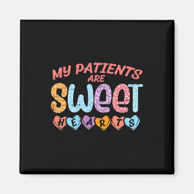Meine Patienten süße Herzen Valentine Day Nurse Sc Magnet (Vorne)