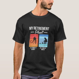 Meine Pensionierung Fischen im Sommer Eisfischen i T-Shirt