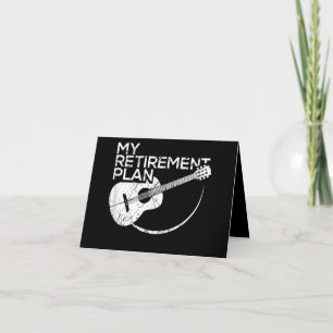 Meine Pensionsplan Gitarre Funny Musicians Dankeskarte
