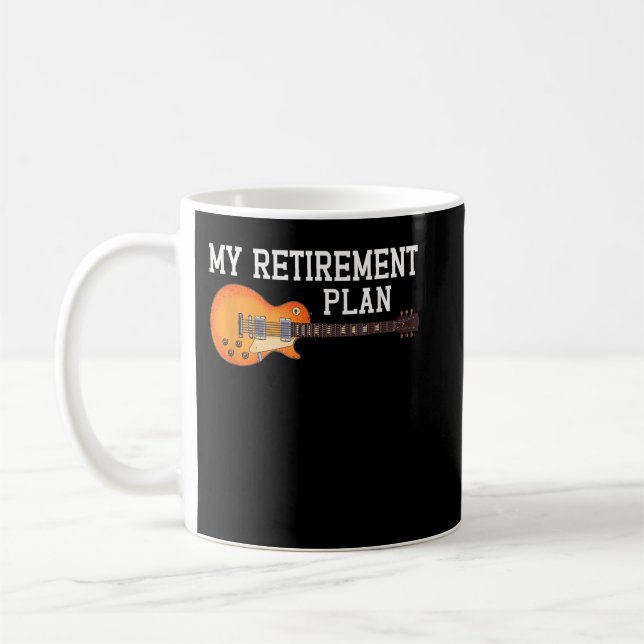 Meine Pensionsplan Gitarrist Gitarre Player Musici Kaffeetasse (Links)
