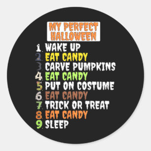 Meine perfekte Halloween-Fun Skeleton Zombie Cool  Runder Aufkleber