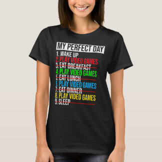 Meine perfekten Videospiele am Tag Funny Cool Game T-Shirt
