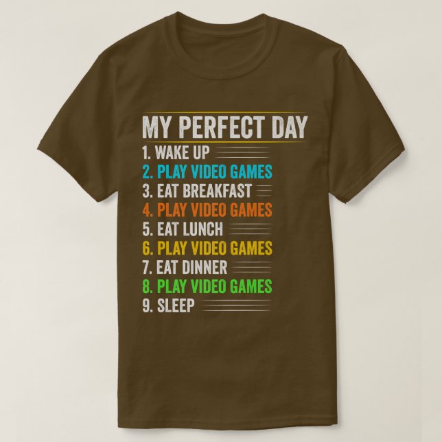 Meine perfekten Videospiele Spaß-Gaming-Liebhaber  T-Shirt (Design vorne)