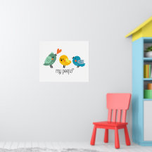 Meine Pieps | Niedlicher Vogel | Handgezogen