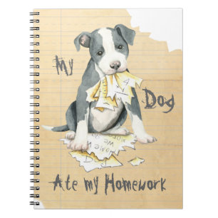 Meine Pit Bull Ate meine Hausaufgaben Notizblock