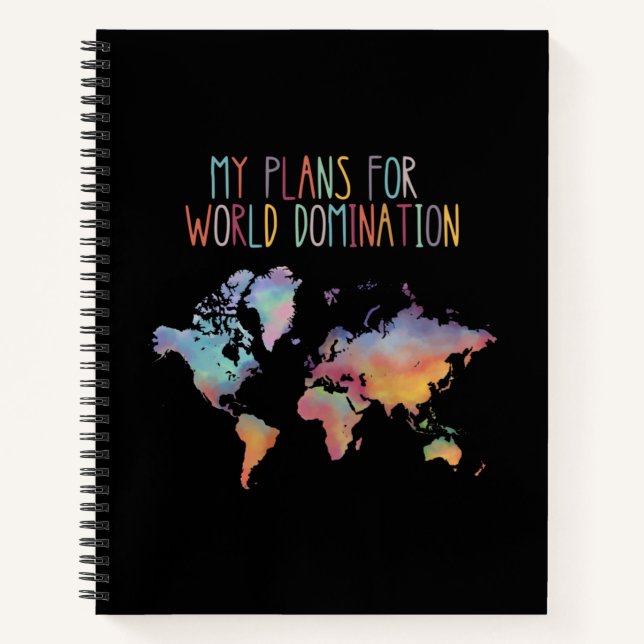 Meine Pläne für das World Domains Notizbuch (Vorderseite)